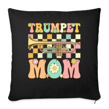 Groovy Trumpeter Band Trumpeter - Sofa pillowcase 17,3'' x 17,3'' (45 x 45 cm) - black - Front