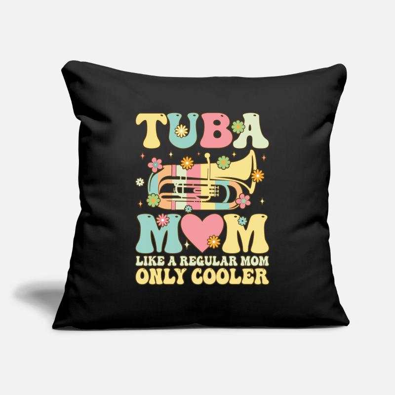 Joueurs de tuba groovy Housse de coussin décorative 45 x 45 cm