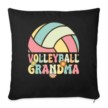 Groovy Volleyballspielerin - Sofakissenbezug 45 x 45 cm - Schwarz - Vorne