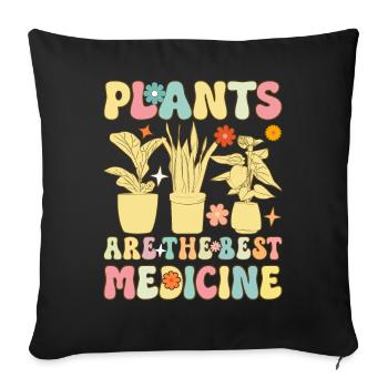 Groovy Régime à base de plantes Véganisme végétalien - Housse de coussin décorative 45 x 45 cm - noir - Devant