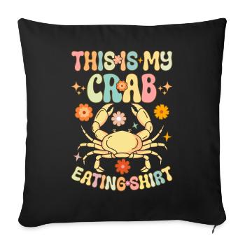 Groovy Crab Lovers Seafood Lovers - Sofa pillowcase 17,3'' x 17,3'' (45 x 45 cm) - black - Front