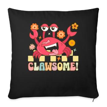 Groovy Crab Lovers Seafood Lovers - Sofa pillowcase 17,3'' x 17,3'' (45 x 45 cm) - black - Front