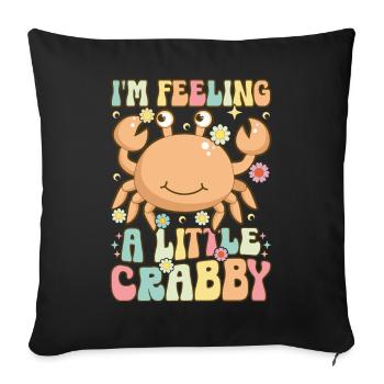 Groovy Crab Lovers Seafood Lovers - Sofa pillowcase 17,3'' x 17,3'' (45 x 45 cm) - black - Front