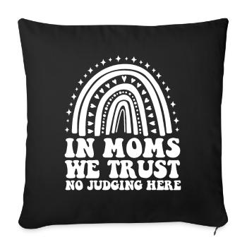 Maman Soutien Maman - Housse de coussin décorative 45 x 45 cm - noir - Devant