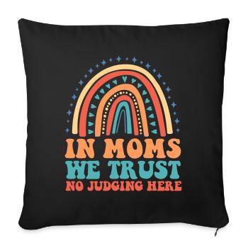 Maman Soutien Maman - Housse de coussin décorative 45 x 45 cm - noir - Devant