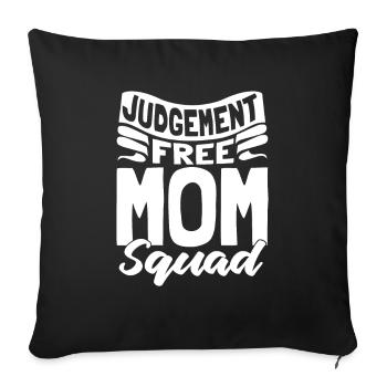 Mom Support Mom - Sofa pillowcase 17,3'' x 17,3'' (45 x 45 cm) - black - Front