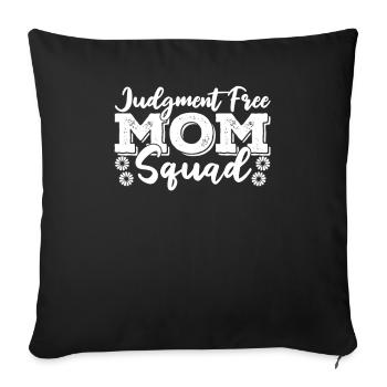 Maman Soutien Maman - Housse de coussin décorative 45 x 45 cm - noir - Devant
