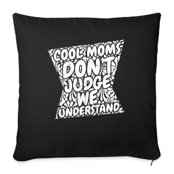 Maman Soutien Maman - Housse de coussin décorative 45 x 45 cm - noir - Devant