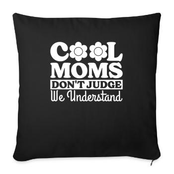 Maman Soutien Maman - Housse de coussin décorative 45 x 45 cm - noir - Devant
