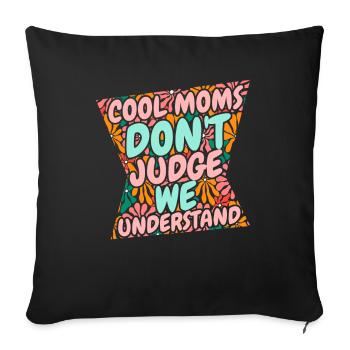 Maman Soutien Maman - Housse de coussin décorative 45 x 45 cm - noir - Devant