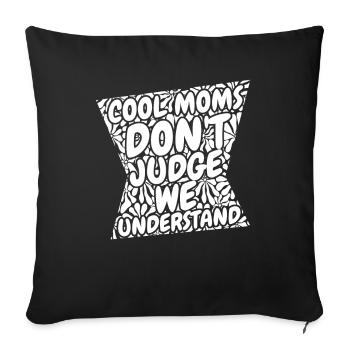 Maman Soutien Maman - Housse de coussin décorative 45 x 45 cm - noir - Devant