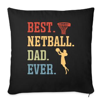 Love Netball Netball Player Gift - Sofa pillowcase 17,3'' x 17,3'' (45 x 45 cm) - black - Front