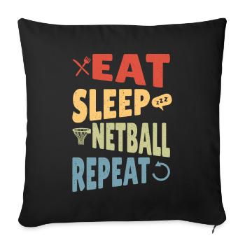 Love Netball Netball Player Gift - Sofa pillowcase 17,3'' x 17,3'' (45 x 45 cm) - black - Front