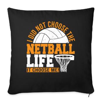 Love Netball Netball Player Gift - Sofa pillowcase 17,3'' x 17,3'' (45 x 45 cm) - black - Front