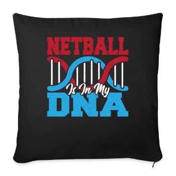 Love Netball Netball Player Gift - Sofa pillowcase 17,3'' x 17,3'' (45 x 45 cm) - black - Front