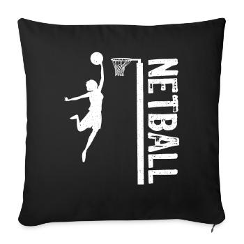 Love Netball Netball Player Gift - Sofa pillowcase 17,3'' x 17,3'' (45 x 45 cm) - black - Front