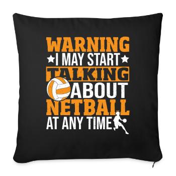 Love Netball Netball Player Gift - Sofa pillowcase 17,3'' x 17,3'' (45 x 45 cm) - black - Front