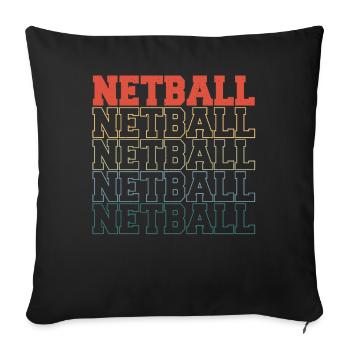 Love Netball Netball Player Gift - Sofa pillowcase 17,3'' x 17,3'' (45 x 45 cm) - black - Front