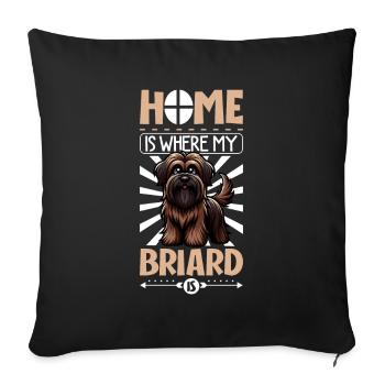 Home - Briard - Sofa pillowcase 17,3'' x 17,3'' (45 x 45 cm) - black - Front