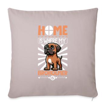 Page d’accueil - Broholmer - Housse de coussin décorative 45 x 45 cm - taupe clair - Devant
