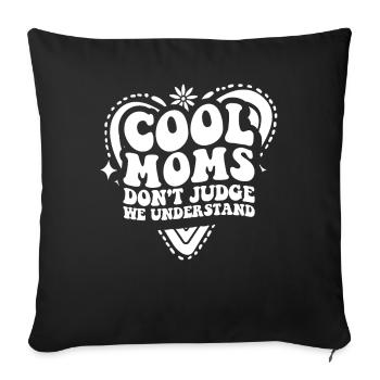 Maman Soutien à la maman - Housse de coussin décorative 45 x 45 cm - noir - Devant