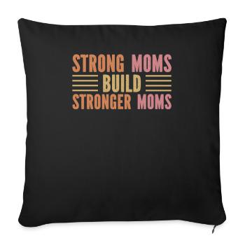 Maman Soutien à la maman - Housse de coussin décorative 45 x 45 cm - noir - Devant