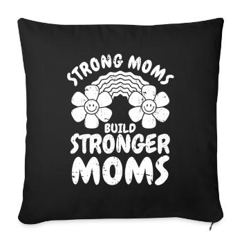 Maman Soutien à la maman - Housse de coussin décorative 45 x 45 cm - noir - Devant