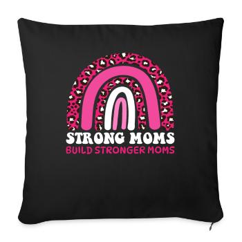 Maman Soutien à la maman - Housse de coussin décorative 45 x 45 cm - noir - Devant
