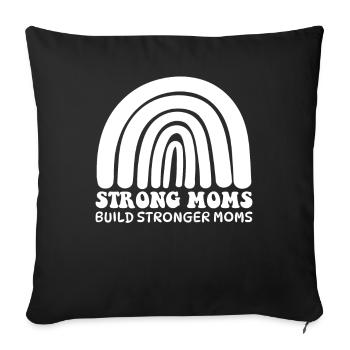 Maman Soutien à la maman - Housse de coussin décorative 45 x 45 cm - noir - Devant