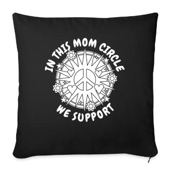 Maman Soutien à la maman - Housse de coussin décorative 45 x 45 cm - noir - Devant