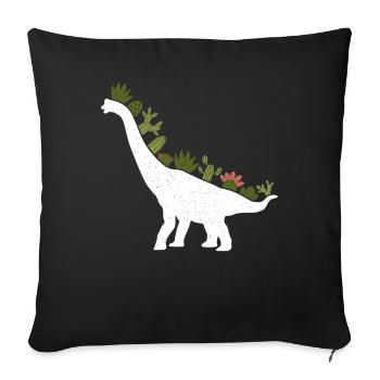 Brachiosaurus Dinosaur Gift - Sofa pillowcase 17,3'' x 17,3'' (45 x 45 cm) - black - Front
