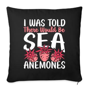 Sea Anemones Gift - Sofa pillowcase 17,3'' x 17,3'' (45 x 45 cm) - black - Front