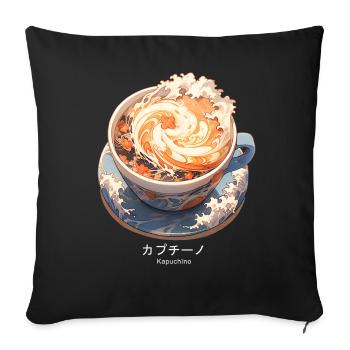 Kapuchīno - Sofa pillowcase 17,3'' x 17,3'' (45 x 45 cm) - black - Front