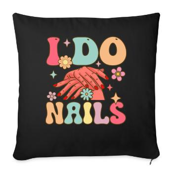 Groovy Nail Tech Nail Artist - Sofa pillowcase 17,3'' x 17,3'' (45 x 45 cm) - black - Front