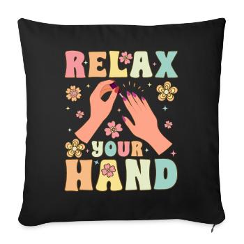 Groovy Nail Tech Nail Artist - Sofakissenbezug 45 x 45 cm - Schwarz - Vorne