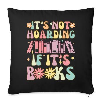 Groovy Book Reader - Sofa pillowcase 17,3'' x 17,3'' (45 x 45 cm) - black - Front