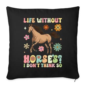Groovy Horseback Riding Rider - Sofa pillowcase 17,3'' x 17,3'' (45 x 45 cm) - black - Front