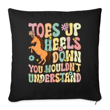 Groovy Horseback Riding Rider - Sofa pillowcase 17,3'' x 17,3'' (45 x 45 cm) - black - Front