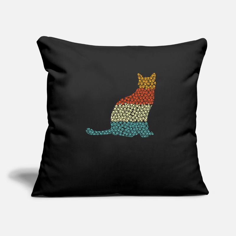 Chat Housse de coussin décorative 45 x 45 cm
