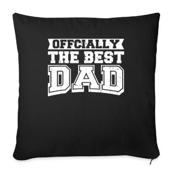 Vater Papa Best Dad - Sofa pillowcase 17,3'' x 17,3'' (45 x 45 cm) - black - Front