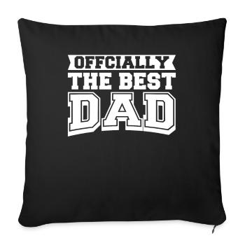 Vater Papa Best Dad - Sofa pillowcase 17,3'' x 17,3'' (45 x 45 cm) - black - Front