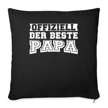 Vater Papa Best Dad - Sofa pillowcase 17,3'' x 17,3'' (45 x 45 cm) - black - Front