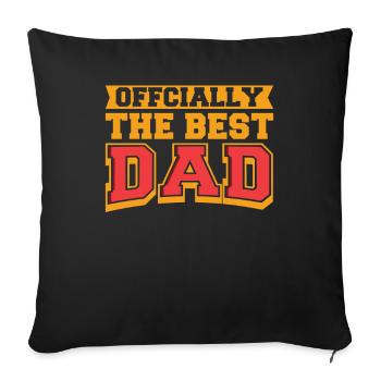 Vater Papa Best Dad - Sofa pillowcase 17,3'' x 17,3'' (45 x 45 cm) - black - Front