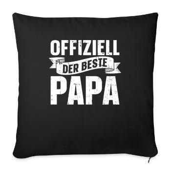 Vater Papa Best Dad - Sofa pillowcase 17,3'' x 17,3'' (45 x 45 cm) - black - Front