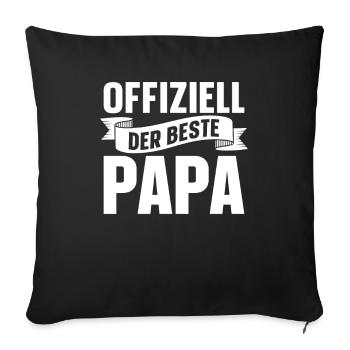 Vater Papa Best Dad - Sofa pillowcase 17,3'' x 17,3'' (45 x 45 cm) - black - Front