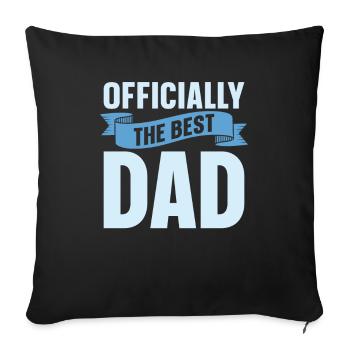Vater Papa Best Dad - Sofa pillowcase 17,3'' x 17,3'' (45 x 45 cm) - black - Front