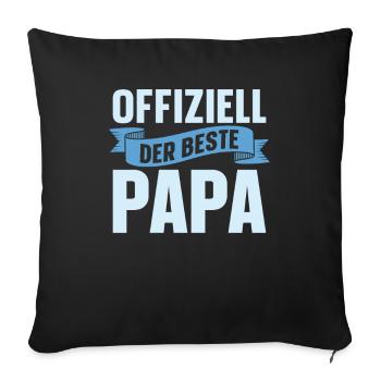 Vater Papa Best Dad - Sofa pillowcase 17,3'' x 17,3'' (45 x 45 cm) - black - Front