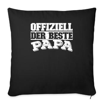 Vater Papa Best Dad - Sofa pillowcase 17,3'' x 17,3'' (45 x 45 cm) - black - Front