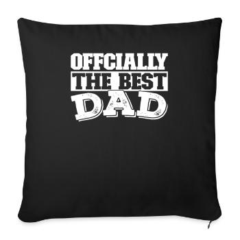 Vater Papa Best Dad - Sofa pillowcase 17,3'' x 17,3'' (45 x 45 cm) - black - Front