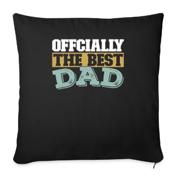 Vater Papa Best Dad - Sofa pillowcase 17,3'' x 17,3'' (45 x 45 cm) - black - Front